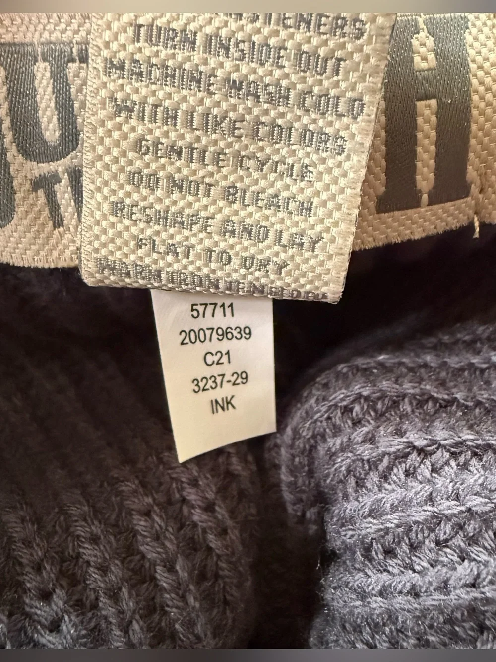 Duluth Trading Co Mens XL Charcoal Gray Ribbed Shawl Collar Knit Sweater